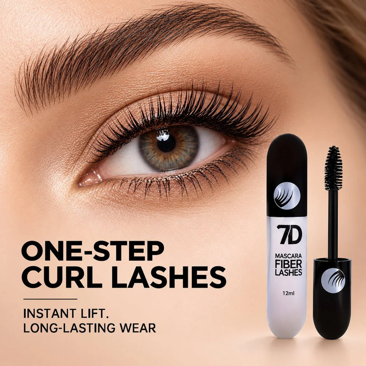 Liora 7D Silk Fiber Mascara | Black Lengthening, Smudge-Resistant - Hartwella