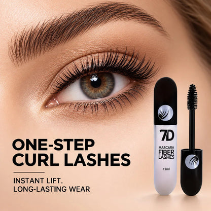 Liora 7D Silk Fiber Mascara | Black Lengthening, Smudge-Resistant - Hartwella