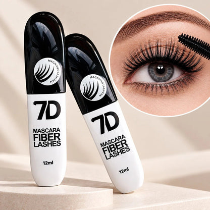 Liora 7D Silk Fiber Mascara | Black Lengthening, Smudge-Resistant - Hartwella