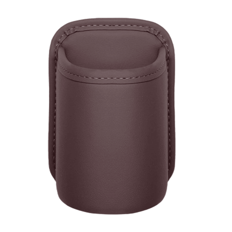 Liora Car Cup Holder | PU Leather, Wide-Mouth Opening, Phone Storage - Hartwella