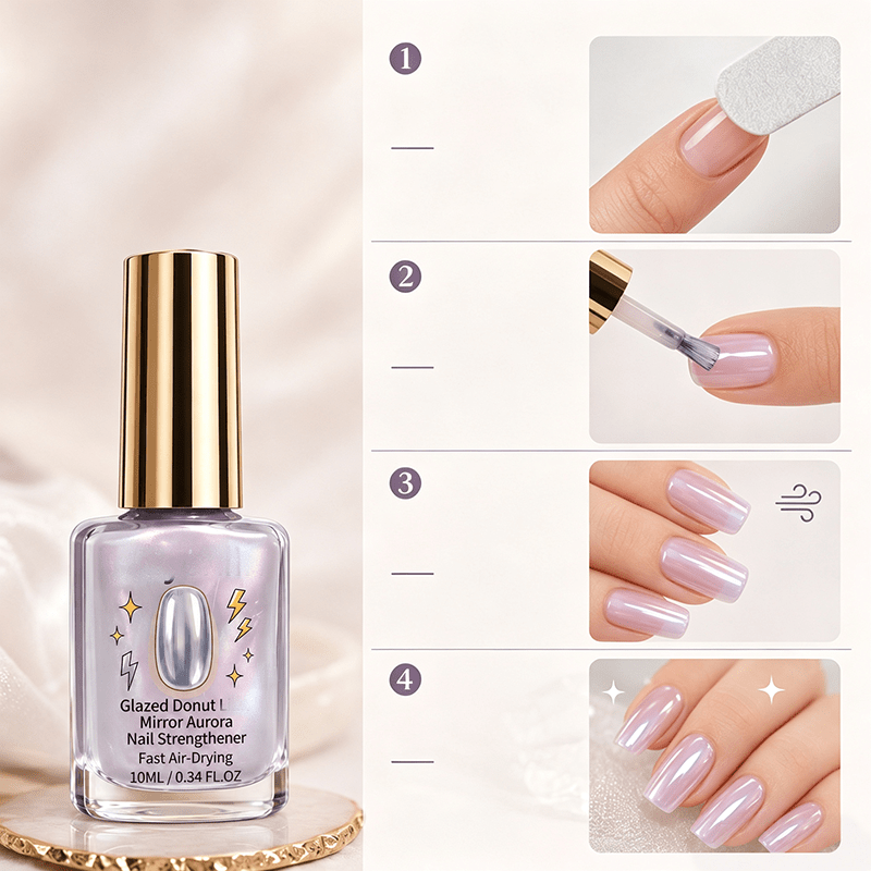 Liora Nail Strengthener | Fast Drying, Glossy Mirror Finish, 10 ml - Hartwella