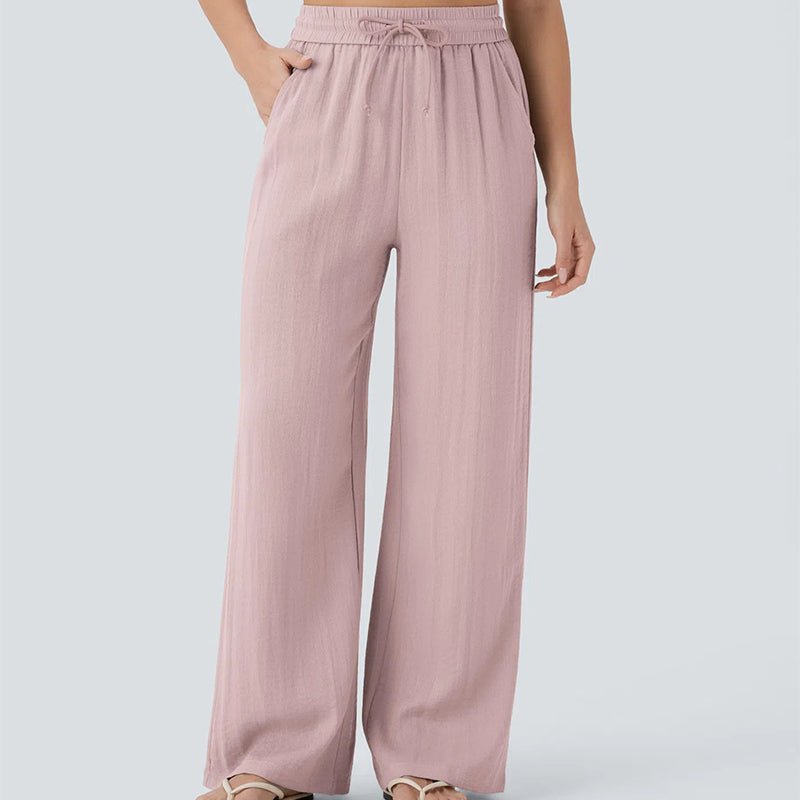 Lira Casual Pants | Lightweight Breathable, Elastic Drawstring for Women - Hartwella