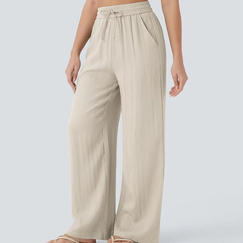 Lira Casual Pants | Lightweight Breathable, Elastic Drawstring for Women - Hartwella