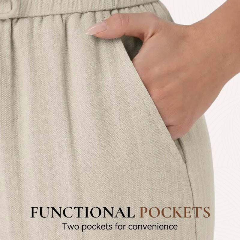 Lira Casual Pants | Lightweight Breathable, Elastic Drawstring for Women - Hartwella