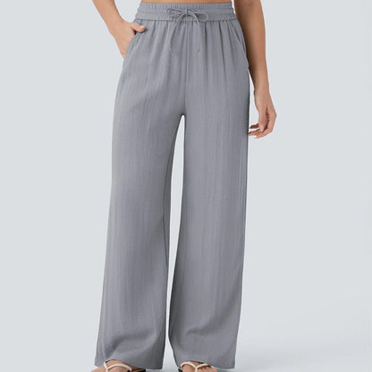 Lira Casual Pants | Lightweight Breathable, Elastic Drawstring for Women - Hartwella