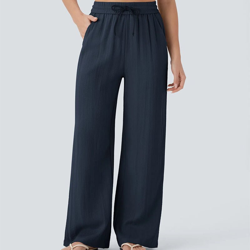Lira Casual Pants | Lightweight Breathable, Elastic Drawstring for Women - Hartwella