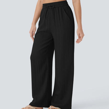 Lira Casual Pants | Lightweight Breathable, Elastic Drawstring for Women - Hartwella