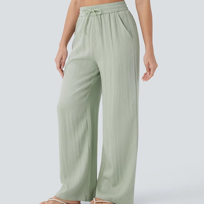 Lira Casual Pants | Lightweight Breathable, Elastic Drawstring for Women - Hartwella