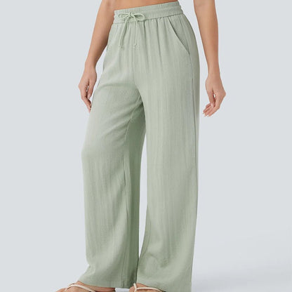 Lira Casual Pants | Lightweight Breathable, Elastic Drawstring for Women - Hartwella