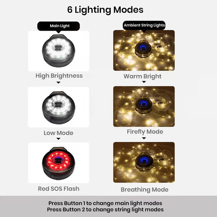 Luma Camping Light | Retractable Lantern & String Lights - Hartwella