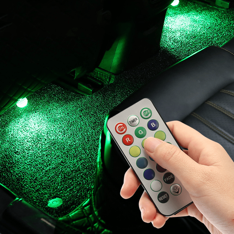 Luma Car LED Lights | 13 Color Ambient, Wireless Remote Control - Hartwella
