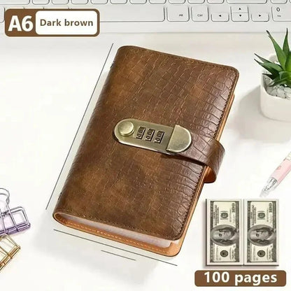 Luma Money Saving Binder | Secure PU Leather, 3-Digit Lock - Hartwella