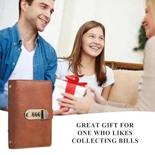 Luma Money Saving Binder | Secure PU Leather, 3-Digit Lock - Hartwella