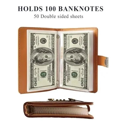 Luma Money Saving Binder | Secure PU Leather, 3-Digit Lock - Hartwella