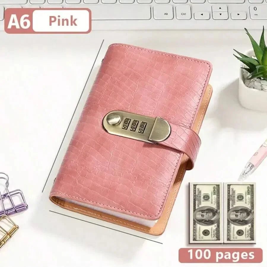 Luma Money Saving Binder | Secure PU Leather, 3-Digit Lock - Hartwella