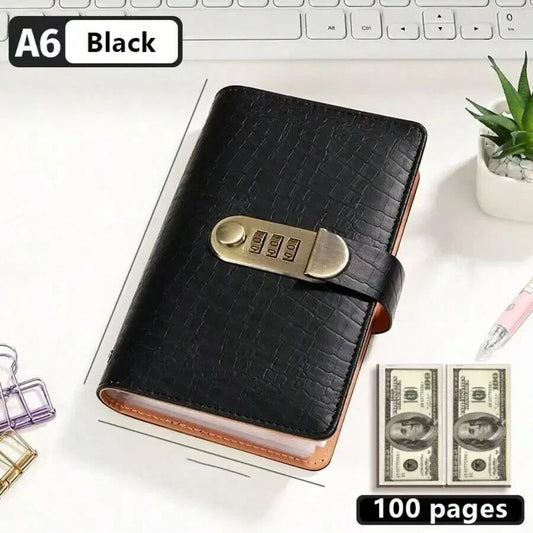 Luma Money Saving Binder | Secure PU Leather, 3-Digit Lock - Hartwella