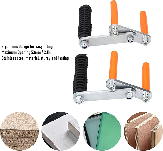 Luma Plate Lifting Clamp | Heavy-Duty, Ergonomic Stainless Steel - Hartwella