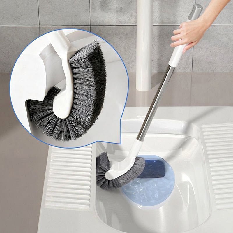 Luma Toilet Brush | Curved Head, Stainless Steel Handle - Hartwella