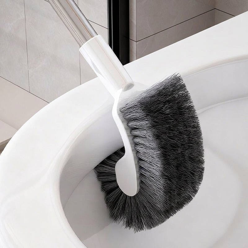 Luma Toilet Brush | Curved Head, Stainless Steel Handle - Hartwella