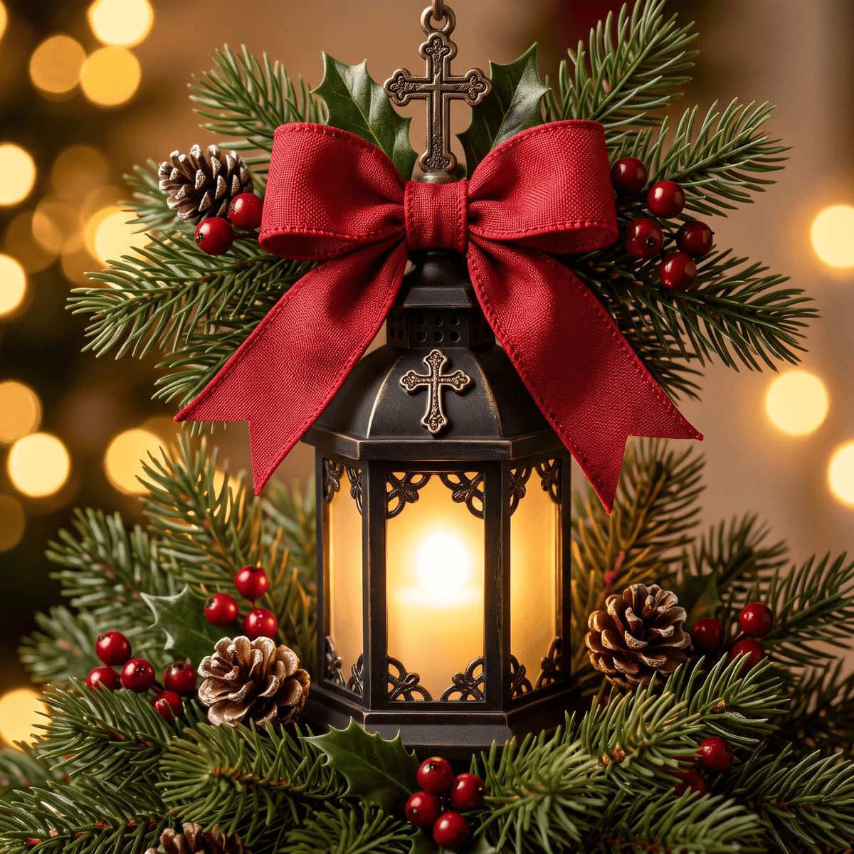 Luminel™ Lighted Hanging Christmas Fountain