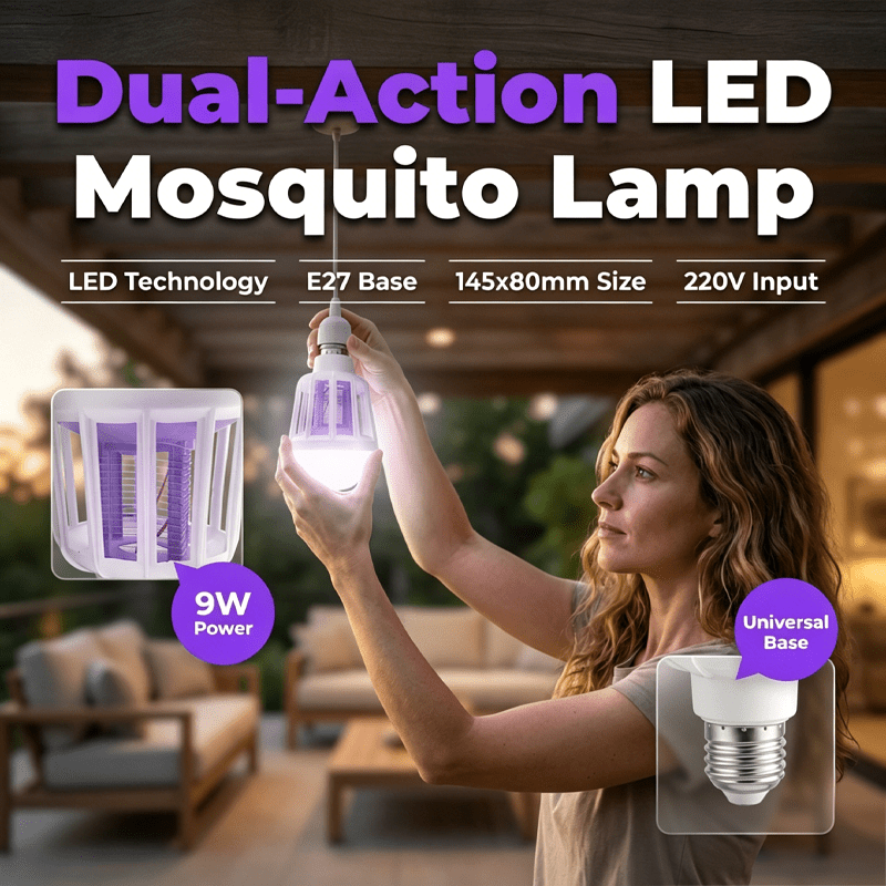 Lumo Bug Zapper Lamp | 2 - in - 1 LED, Silent Operation, Indoor/Outdoor Use - Hartwella