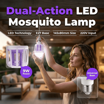 Lumo Bug Zapper Lamp | 2 - in - 1 LED, Silent Operation, Indoor/Outdoor Use - Hartwella