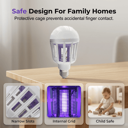 Lumo Bug Zapper Lamp | 2 - in - 1 LED, Silent Operation, Indoor/Outdoor Use - Hartwella