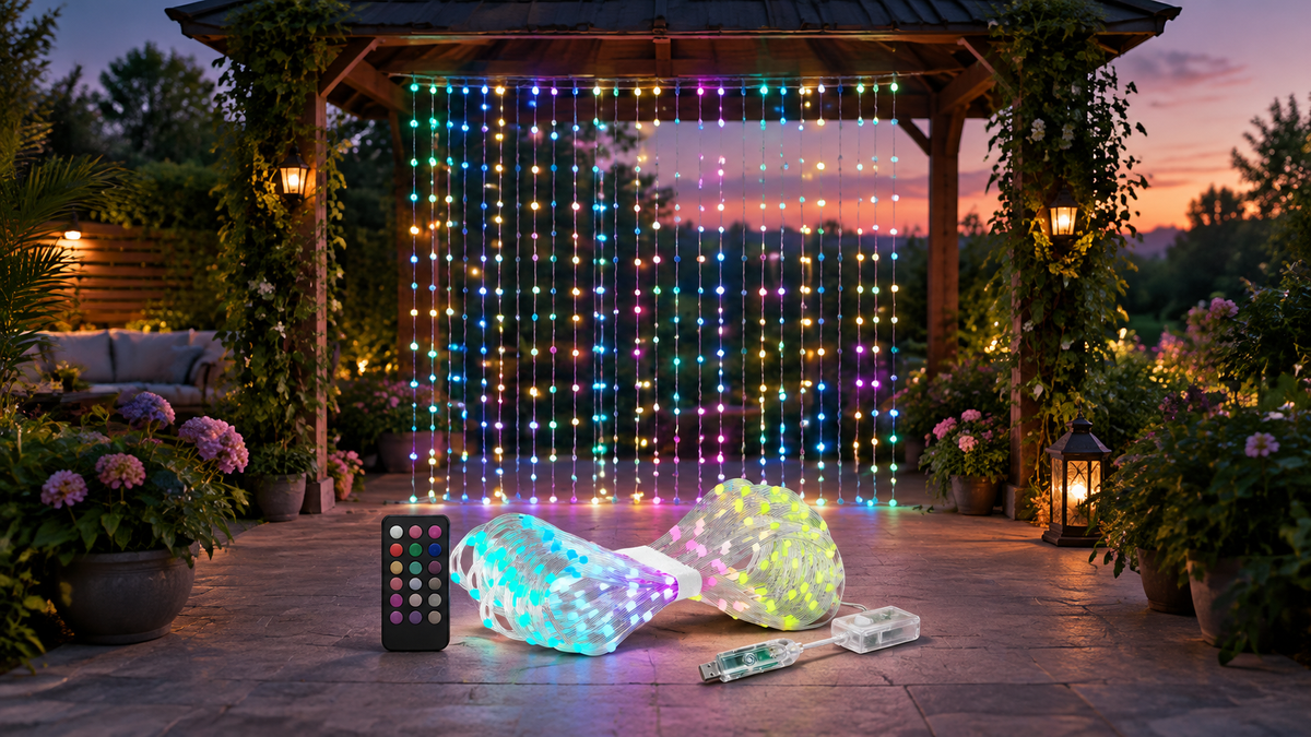 Lumora™ Waterproof LED Curtain String Lights