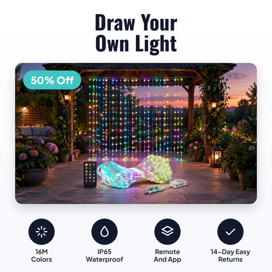 Lumora™ Waterproof LED Curtain String Lights - Hartwella