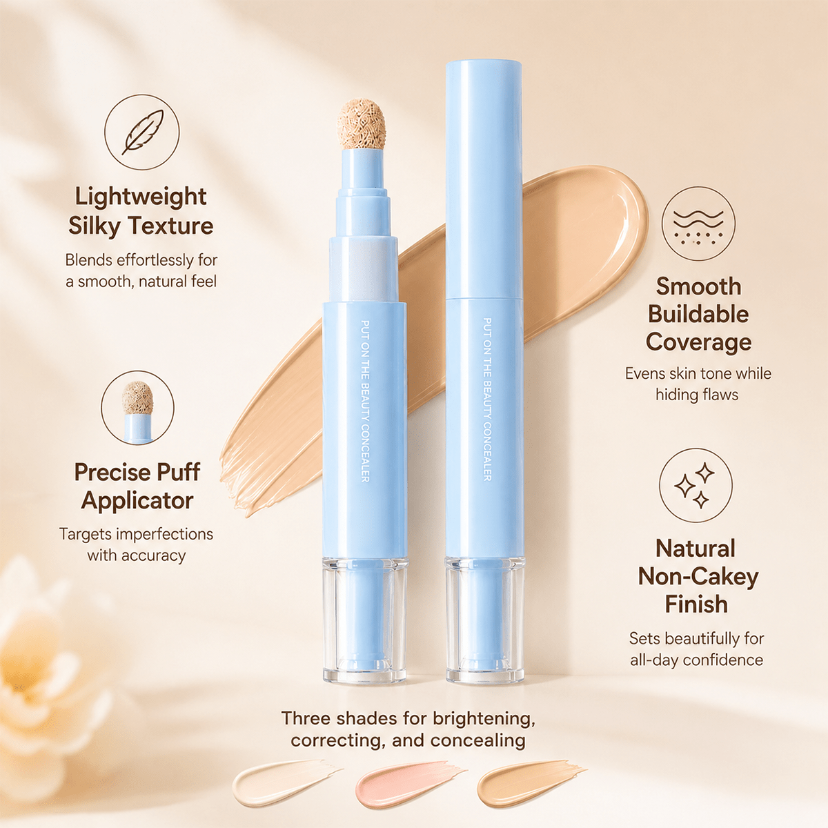 Luna Concealer Pen | Lightweight, Full-Coverage, 24-Hour Wear - Hartwella