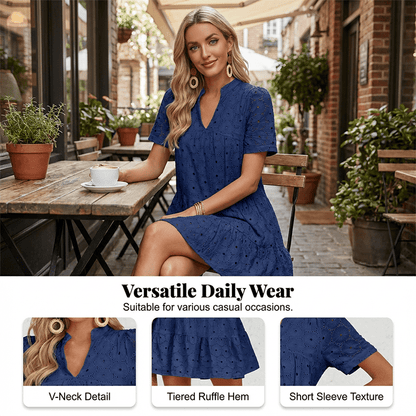Luna Lace Dress | Lightweight, Eyelet Detailing - Hartwella
