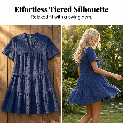 Luna Lace Dress | Lightweight, Eyelet Detailing - Hartwella