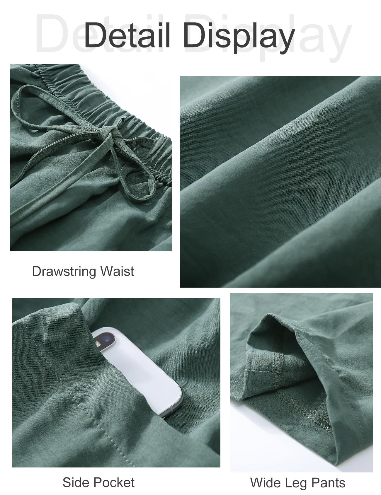 Luna Linen Pants | Lightweight, High - Waisted - Hartwella