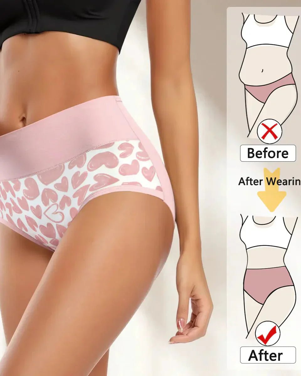 Luna Love Panties | Soft Cotton, High Rise Design, Full Coverage (6 Pack) - Hartwella