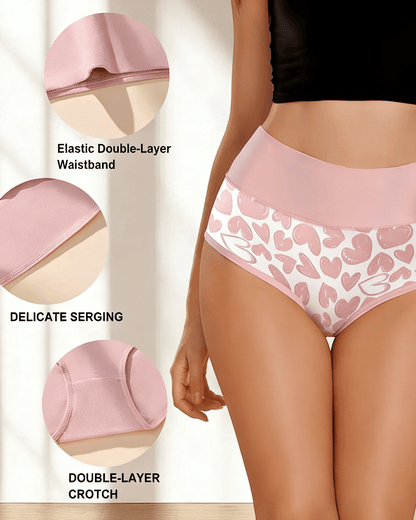 Luna Love Panties | Soft Cotton, High Rise Design, Full Coverage (6 Pack) - Hartwella