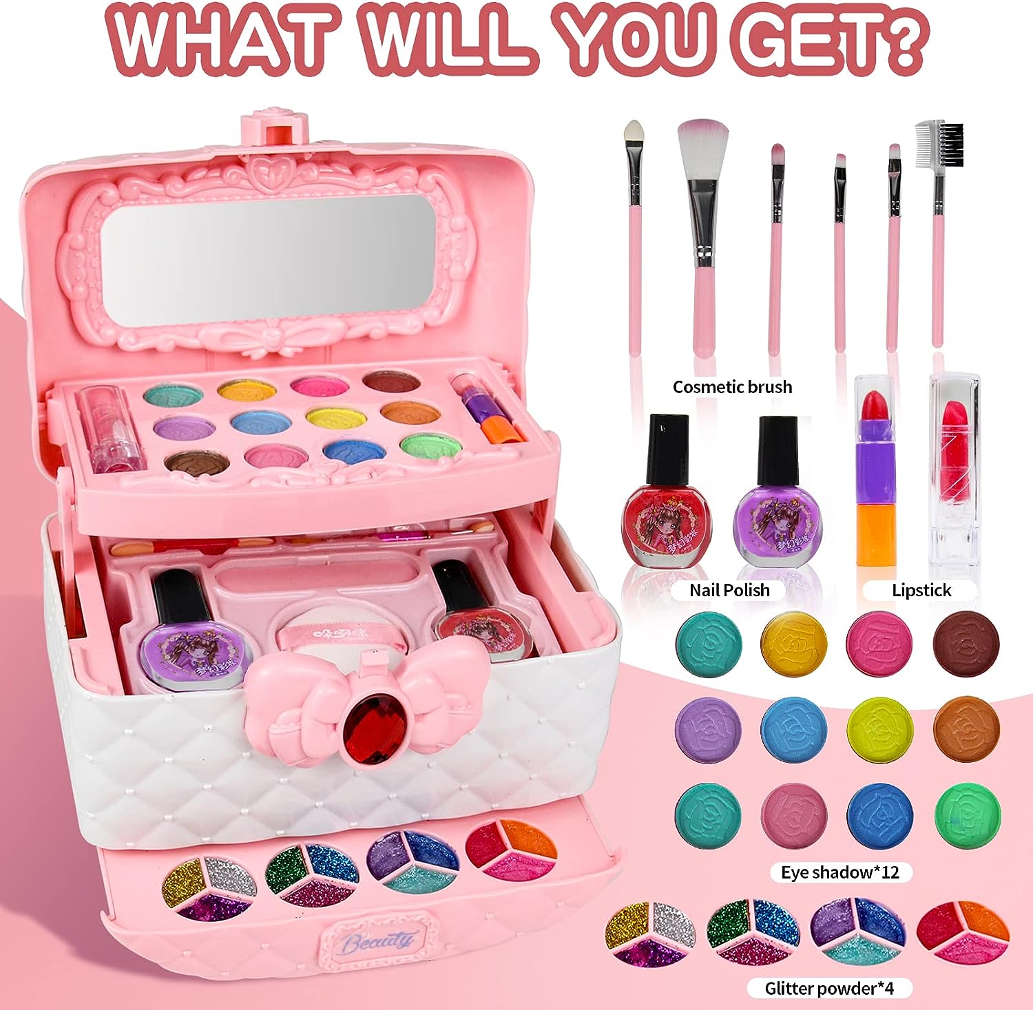 Luna Makeup Kit | Non - Toxic, Washable Play Set - Hartwella