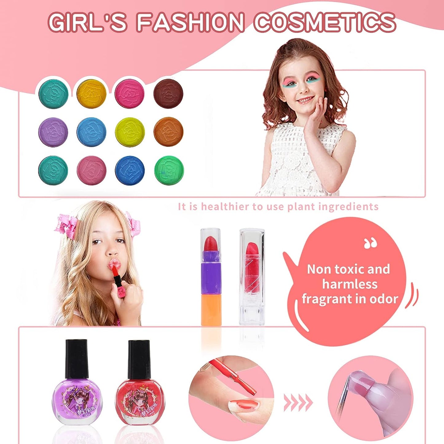 Luna Makeup Kit | Non - Toxic, Washable Play Set - Hartwella