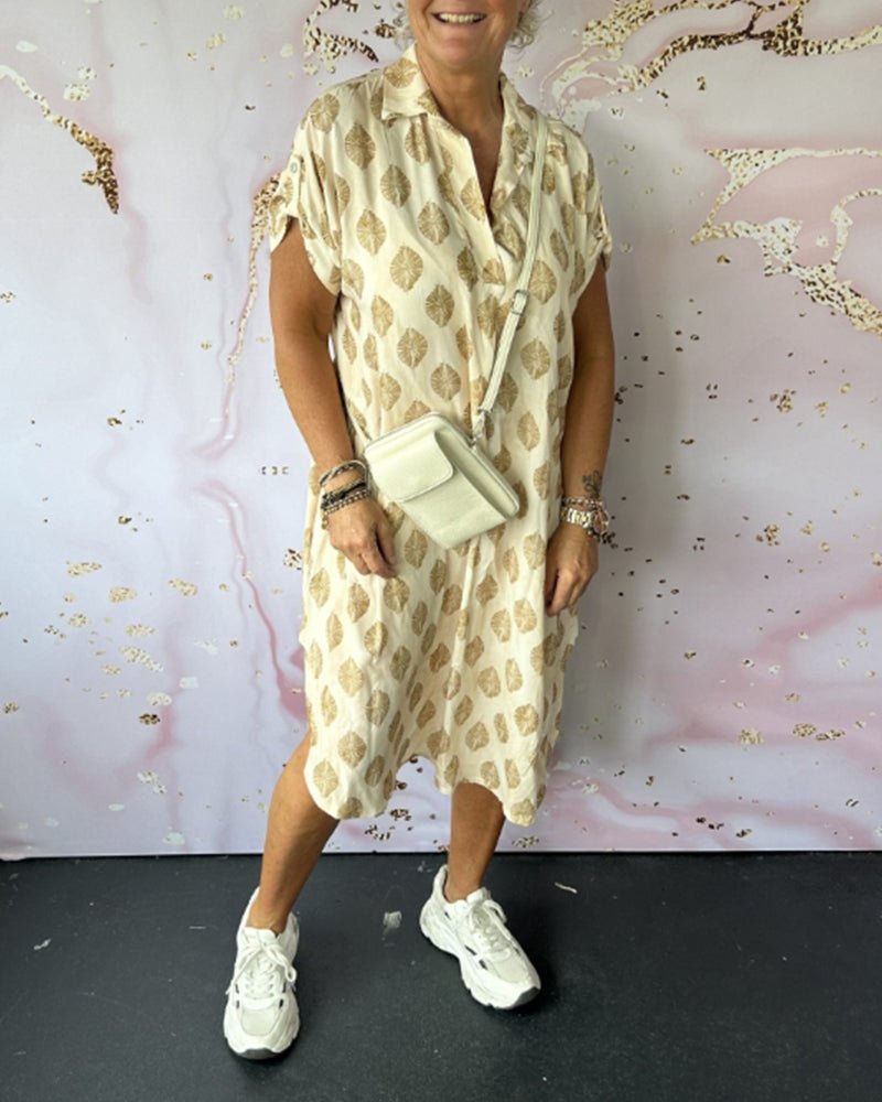 Luna Printed Shirt Dress | Comfortable Loose Fit - Hartwella