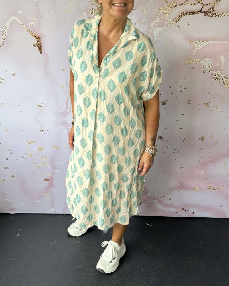 Luna Printed Shirt Dress | Comfortable Loose Fit - Hartwella