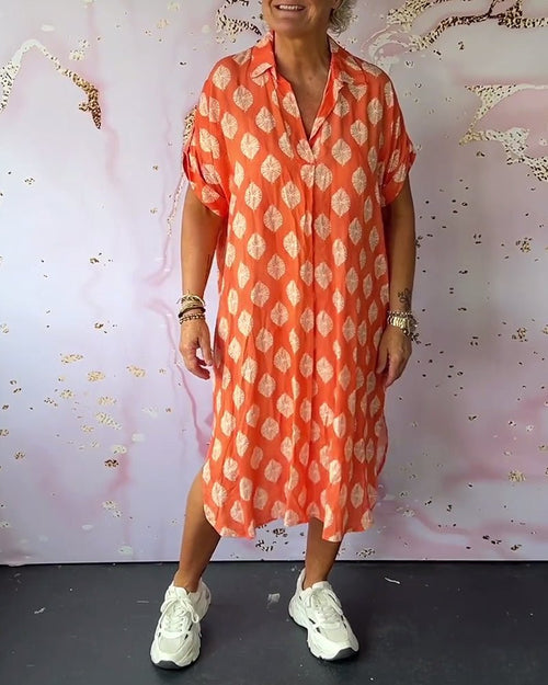 Luna Printed Shirt Dress | Comfortable Loose Fit - Hartwella