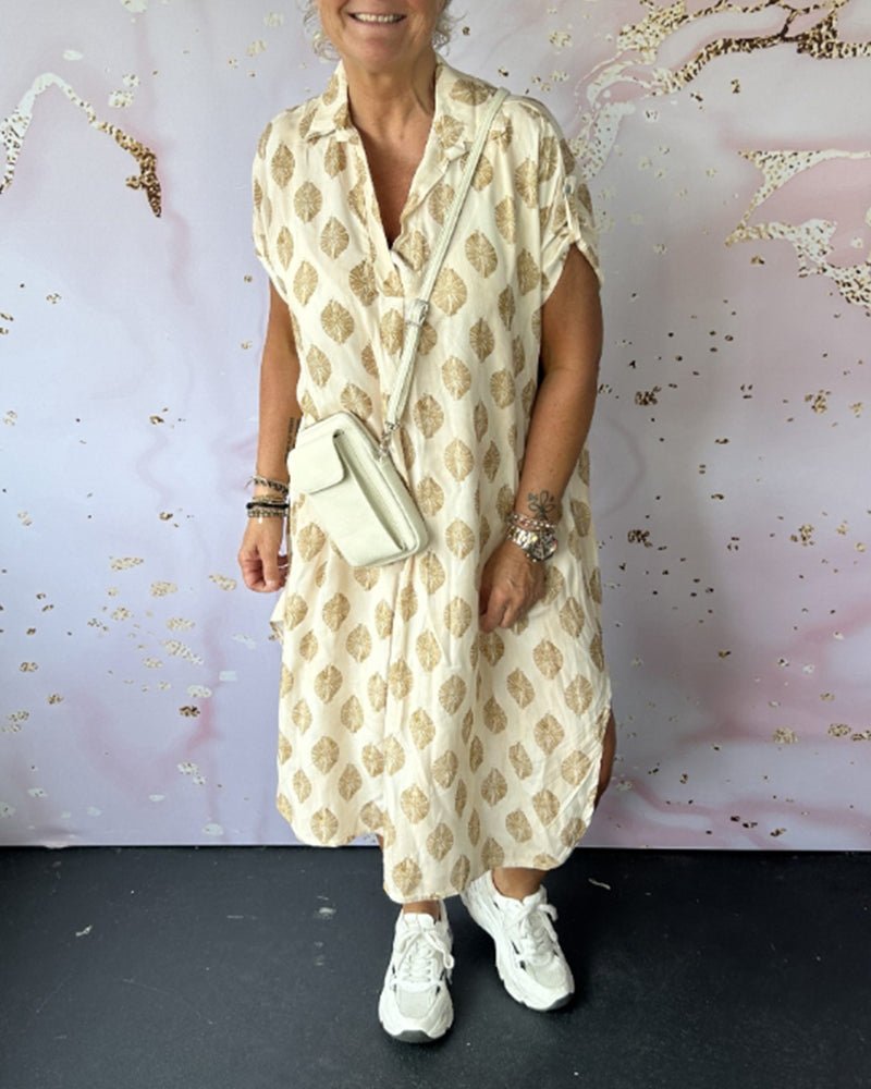 Luna Printed Shirt Dress | Comfortable Loose Fit - Hartwella