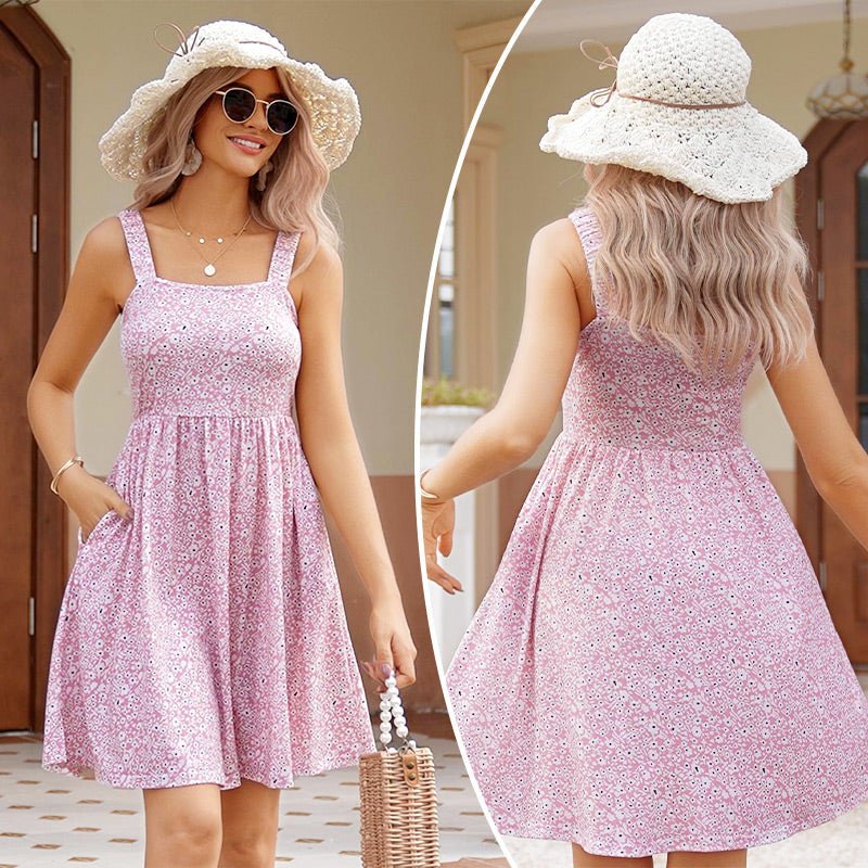 Luna Summer Dress | Floral Print with Pockets - Hartwella