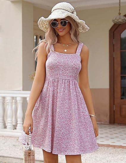 Luna Summer Dress | Floral Print with Pockets - Hartwella
