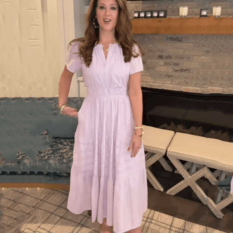 Luna V Neck Dress | Lightweight Boho A-Line Summer Dress with Pockets - Hartwella