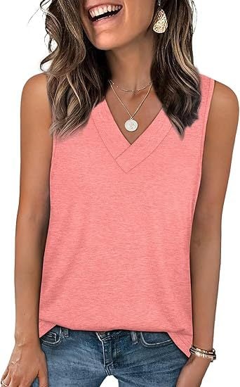 Luna White Tank Top for Women | Soft, Sleeveless V - Neck, Casual Fit - Hartwella