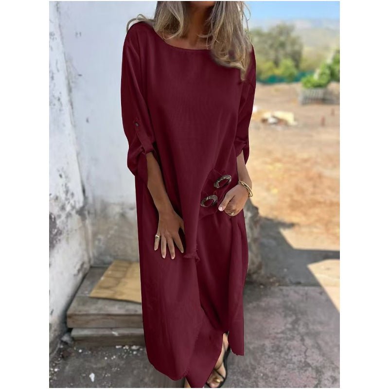 Luna Women's Outfit | Cotton - Linen Blend, Plus Size Clothing, Loose Fit Pants - Hartwella