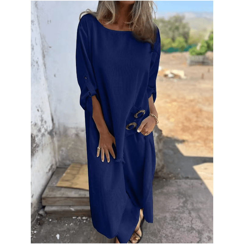 Luna Women's Outfit | Cotton - Linen Blend, Plus Size Clothing, Loose Fit Pants - Hartwella