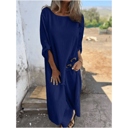 Luna Women's Outfit | Cotton - Linen Blend, Plus Size Clothing, Loose Fit Pants - Hartwella