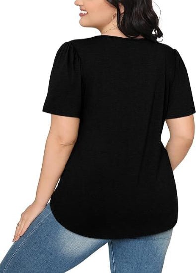 Luna Women's Top | Pleated Short Sleeve Casual Going Out Top - Hartwella