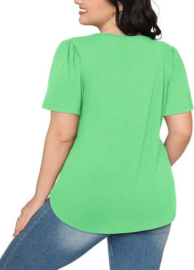 Luna Women's Top | Pleated Short Sleeve Casual Going Out Top - Hartwella